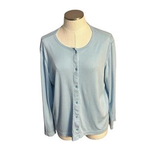 Light Blue Women's Button-Up Top